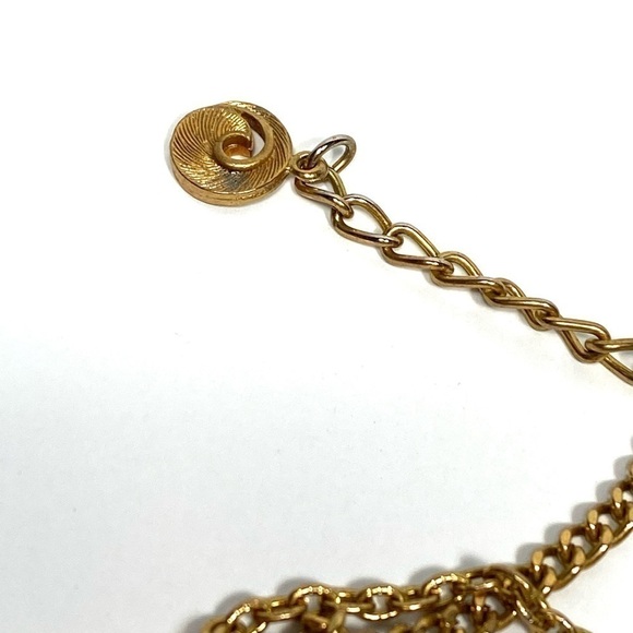 Lisner Necklace Gold Tone Statement Signed 20”+3” Hook Clasp - Picture 8 of 16